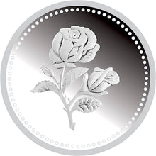 Load image into Gallery viewer, 3D Rose Flower 999 Silver Coin