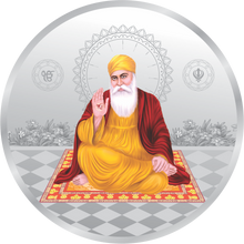 Load image into Gallery viewer, Guru Nanak Ji 999 SILVER COLORED COIN