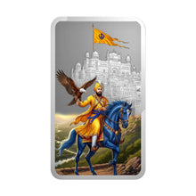 Load image into Gallery viewer, Guru Gobind Ji 999 SILVER Rectangle COLORED COIN