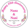 PERSONALISED HAPPY ANNIVERSARY 999 SILVER COLOR COIN