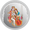 RADHA KRISHAN ON THE SWING 999 SILVER COLORED COIN