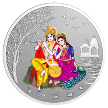 Load image into Gallery viewer, RADHA KRISHAN 999 SILVER COLORED COIN