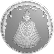 Load image into Gallery viewer, 3D Khatu Shyam Ji 999 SILVER COLORED COIN
