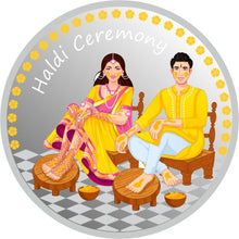 Load image into Gallery viewer, Haldi Ceremony 999 Colored Silver Coin