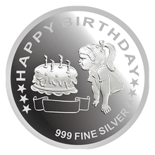Load image into Gallery viewer, 3D Happy Birthday For Girl 999 Silver Coin