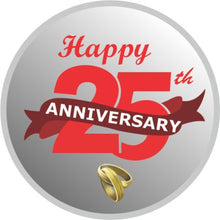 Load image into Gallery viewer, Happy 25 Anniversary 999 Colored Silver Coin