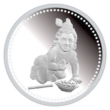 Load image into Gallery viewer, 3D Ladoo Gopal 999 Silver Coin