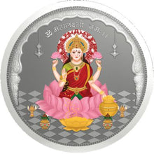 Load image into Gallery viewer, Laxmi ji temple 999 Colored Silver Coin