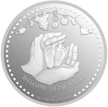 Load image into Gallery viewer, NEW BORN BABY 999 SILVER Colored COIN