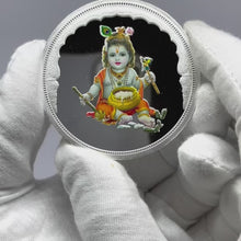 Load and play video in Gallery viewer, LADOO GOPAL JI 999 SILVER COLORED COIN
