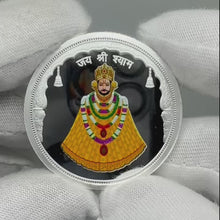 Load and play video in Gallery viewer, Khatu Shyam Ji 999 SILVER COLORED COIN
