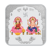 Lakshmi Ganesh Ji 999 SILVER Square COLORED COIN